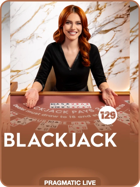 Blackjack 129 lobby thumbnail — Pragmatic Play Live, rendered by thumbs.store