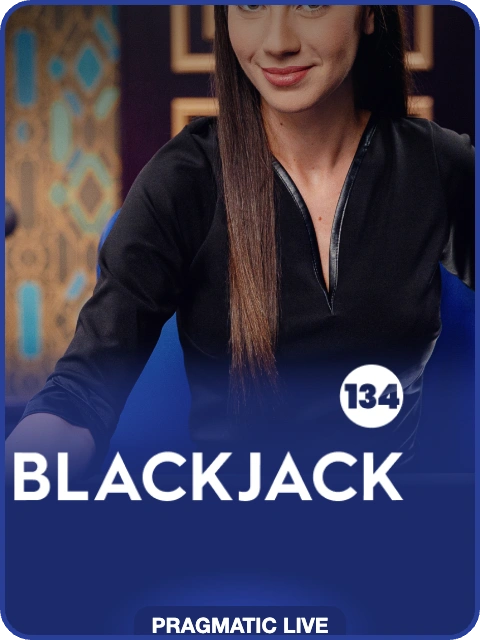 Blackjack 134 lobby thumbnail — Pragmatic Play Live, rendered by thumbs.store